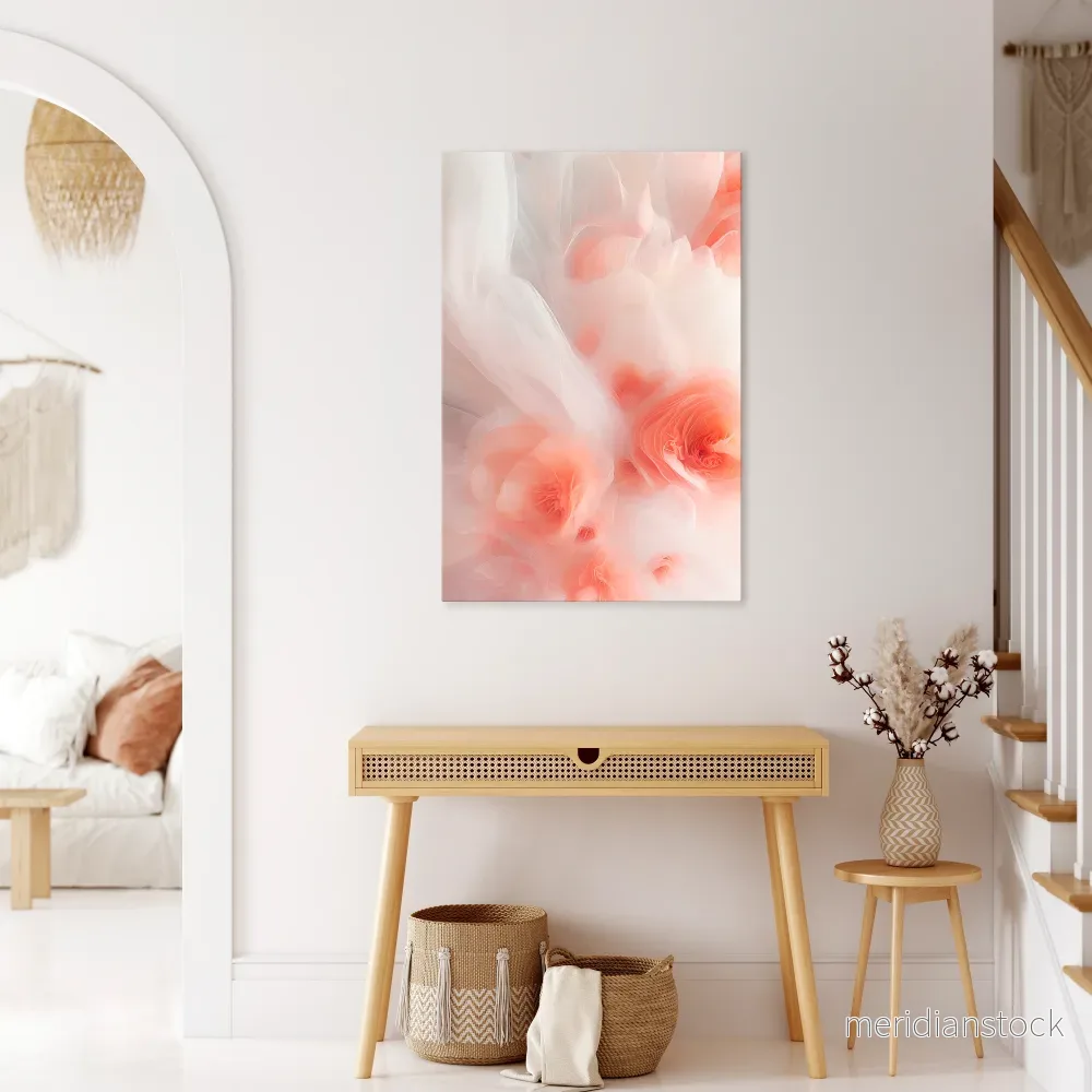 TENDER BLOSSOM VEIL Vertical Canvas Print - Bild 2