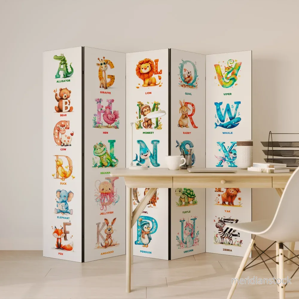 JOYFUL LETTERS Dekorativ rumsavdelare – 5 paneler - Bild 3
