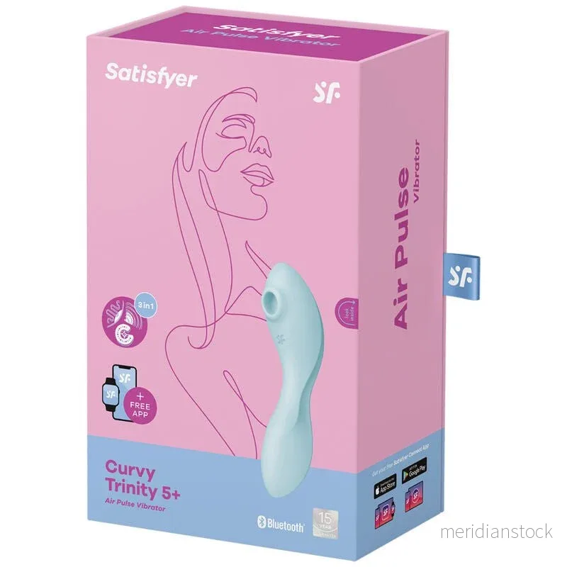 SATISFYER - CURVY TRINITY 5 AIR PULSE STIMULATOR & VIBRATOR APP WHITE - Bild 2