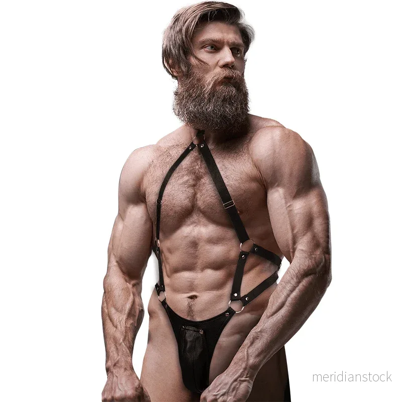 FETISH SUBMISSIVE ATTITUDE - MENS ECO-LEATHER JOCK STRAP HARNESS - Bild 2