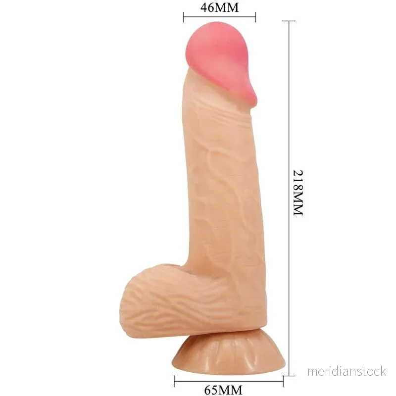 PRETTY LOVE - SLIDING SKIN SERIES REALISTIC DILDO WITH SLIDING SKIN SUCTION CUP 20.6 CM - Bild 2