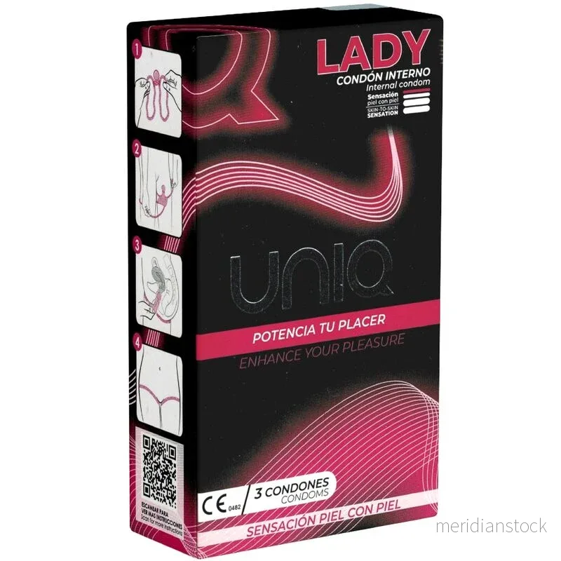UNIQ - LADY CONDOM LATEX FREE FEMALE CONDOMS WITH GARTER BELT 3 UNITS - Bild 2