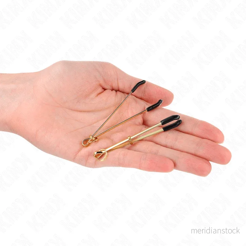 KINK - THIN NIPPLE CLAMPS GOLD 7 CM - Bild 3