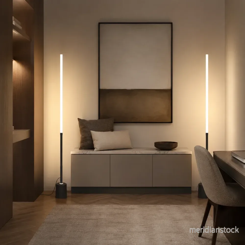 Golvlampa LED Dexter – dimbar modern golvlampa i svart eller vit - Bild 2