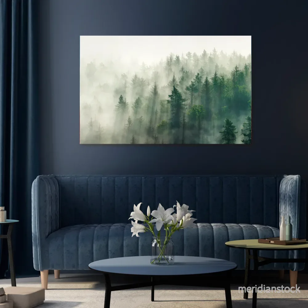 MISTY FOREST Horizontal Canvas Print - Bild 2