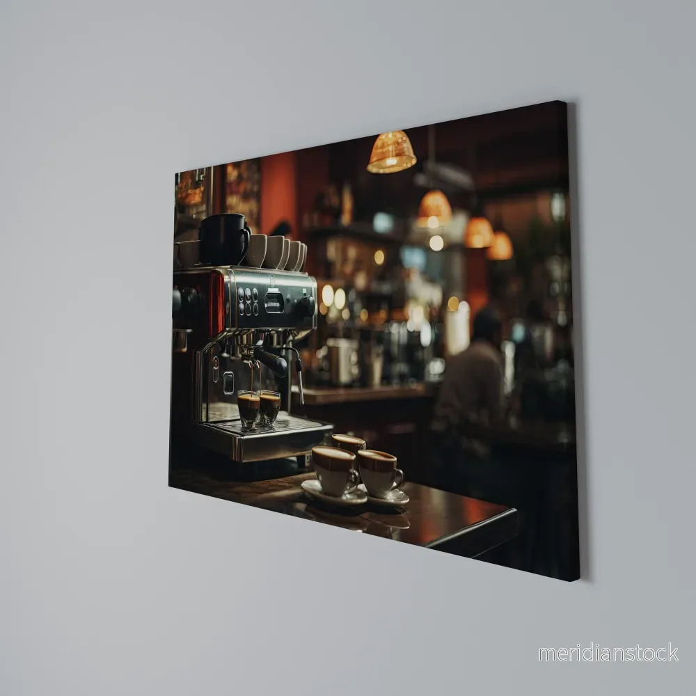BARISTA’S DREAM MACHINE Horizontal Canvas Print - Bild 3