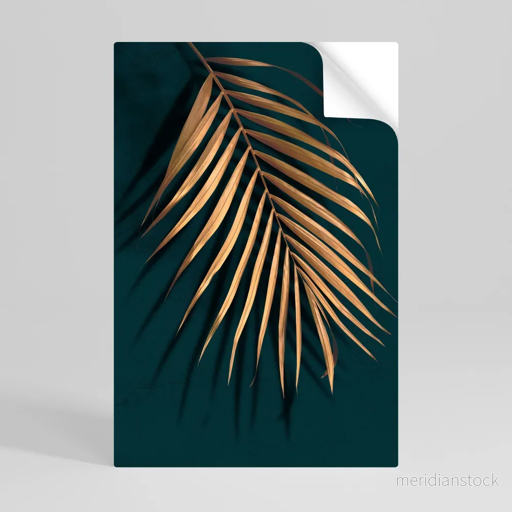 GOLDEN PALM WHISPERS Självhäftande Vertikal Poster - Bild 3