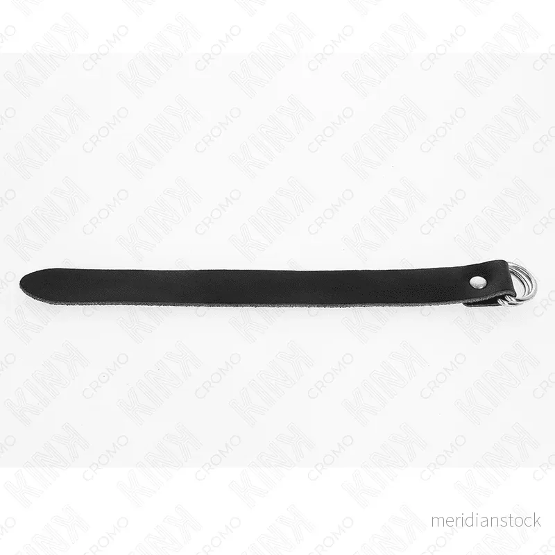 KINK - LEATHER PENIS RING WITH PRESSURE CLOSURE 22 X 2 CM