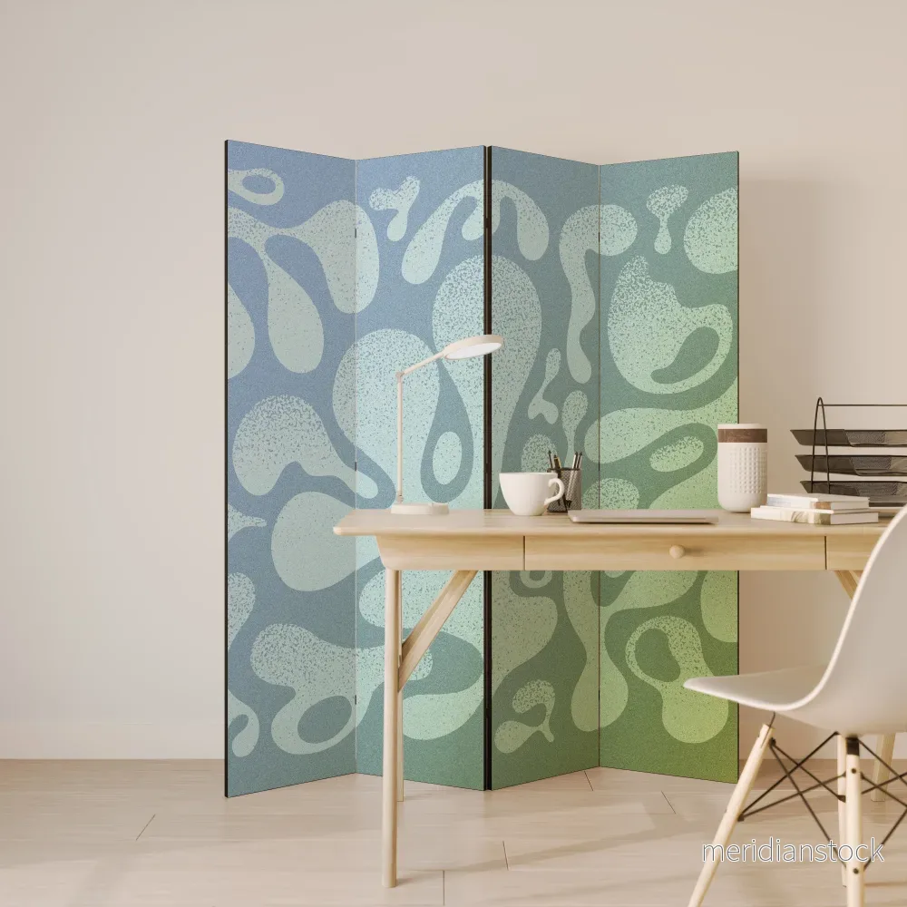 IRREGULAR BLUE Rumsavdelare 4 paneler - Bild 3