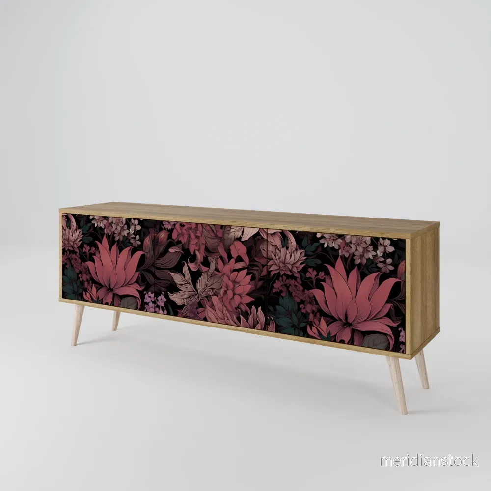 FLORAL WHISPER TV-bänk med 3 dörrar