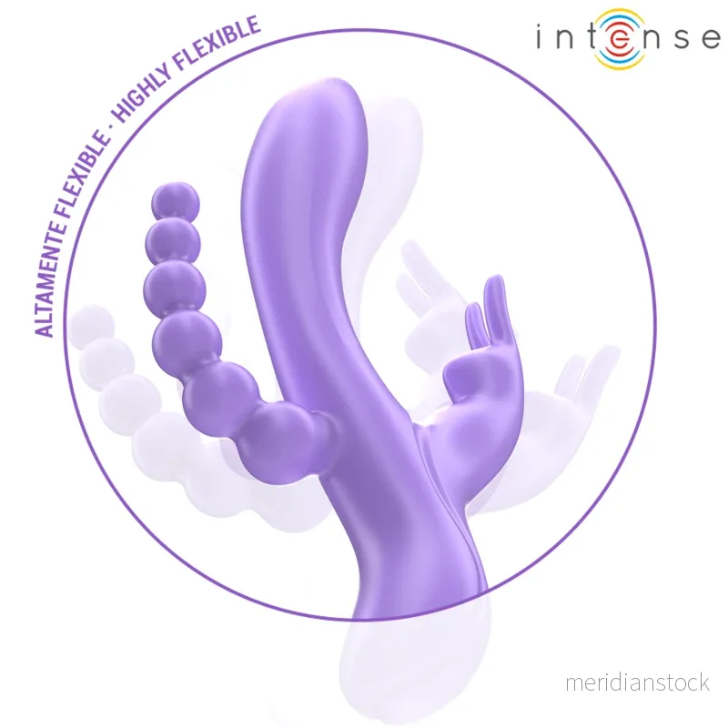 INTENSE - MIKO TRIPLE VIBRATOR RABBIT & STIMULATOR & ANAL 7 VIBRATIONS PURPLE - Bild 3
