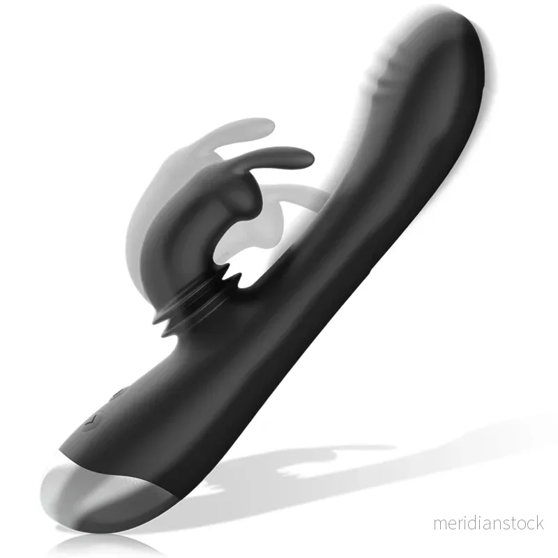 BLACK&SILVER - DJ. ADAM RECHARGEABLE SILICONE RABBIT STIMULATOR BLACK - Bild 3